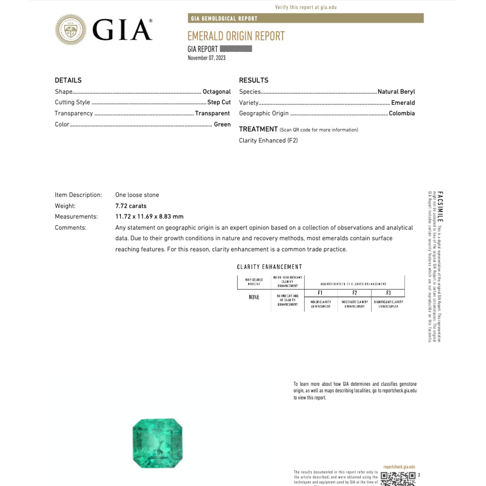 GIA Colombian 7.72 ct Emerald in Three Stone Ring in 18k Yellow Gold - HM2552SA