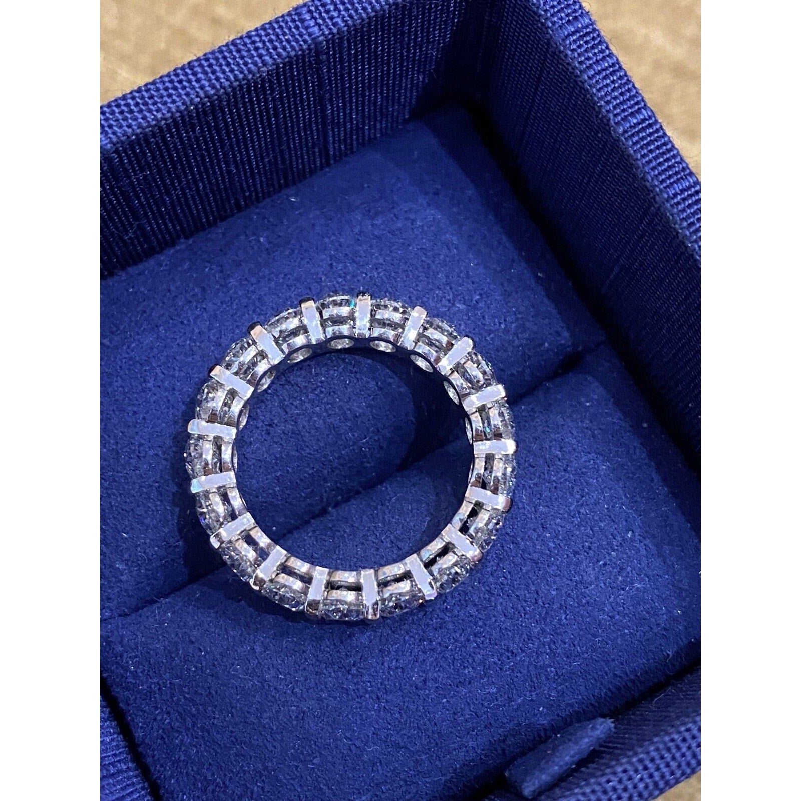 5.25 cttw Oval Diamond Eternity Band Ring in Platinum