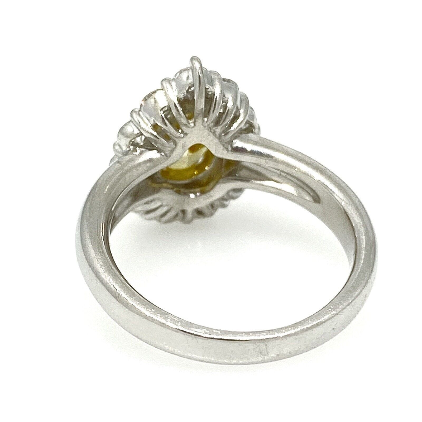 Pear Shape GIA Fancy Intense Orange-Yellow Diamond Ring in Platinum