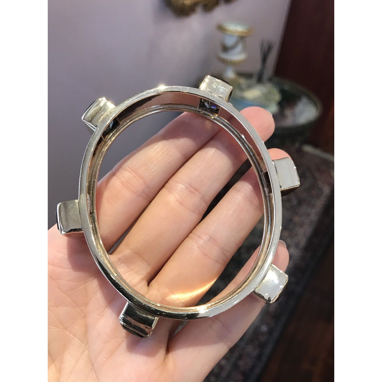 Vintage Macefield Smoky Quartz Bangle Bracelet in 14k Gold