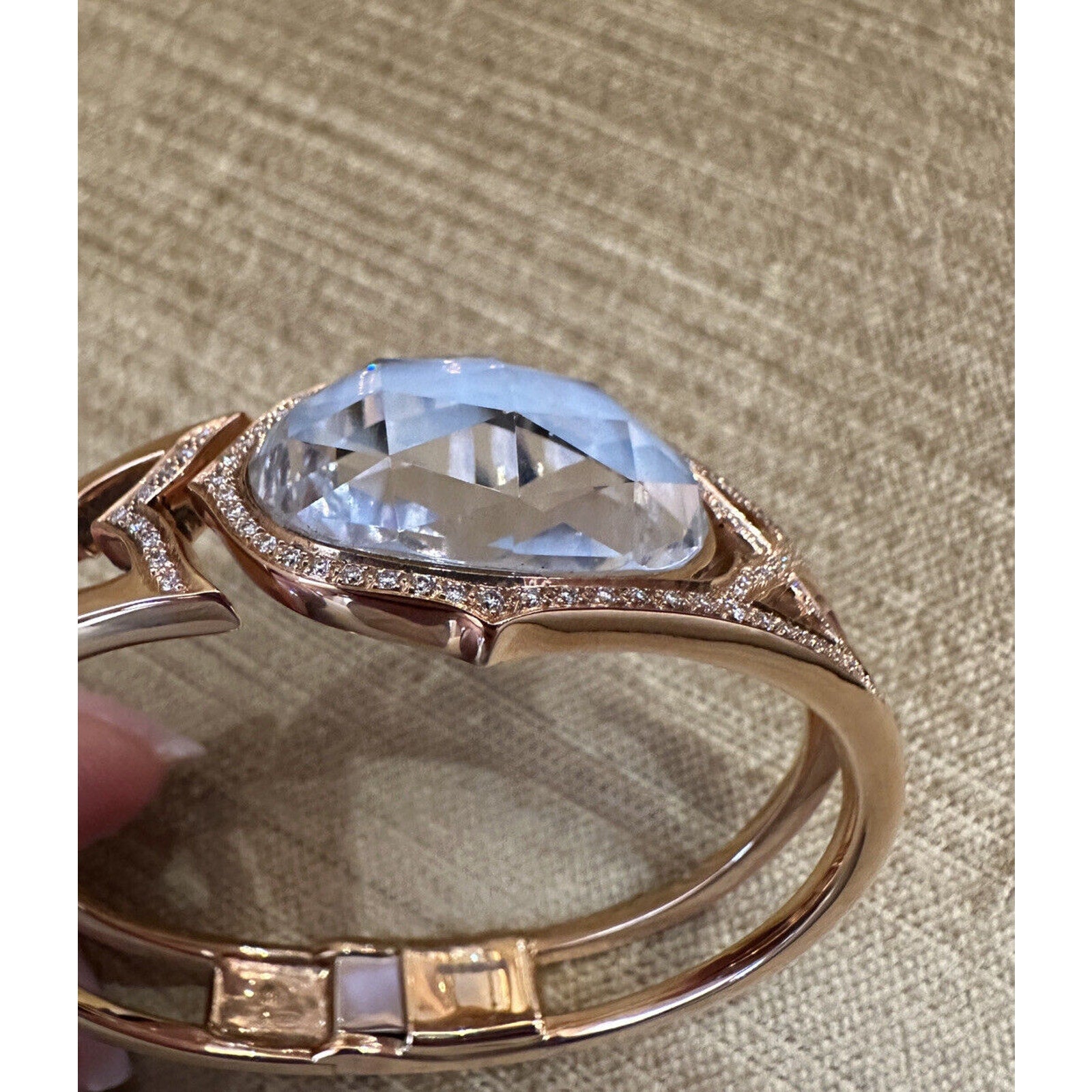 Stephen Webster Crystal Haze & Diamond Cuff Bracelet 18K Rose Gold