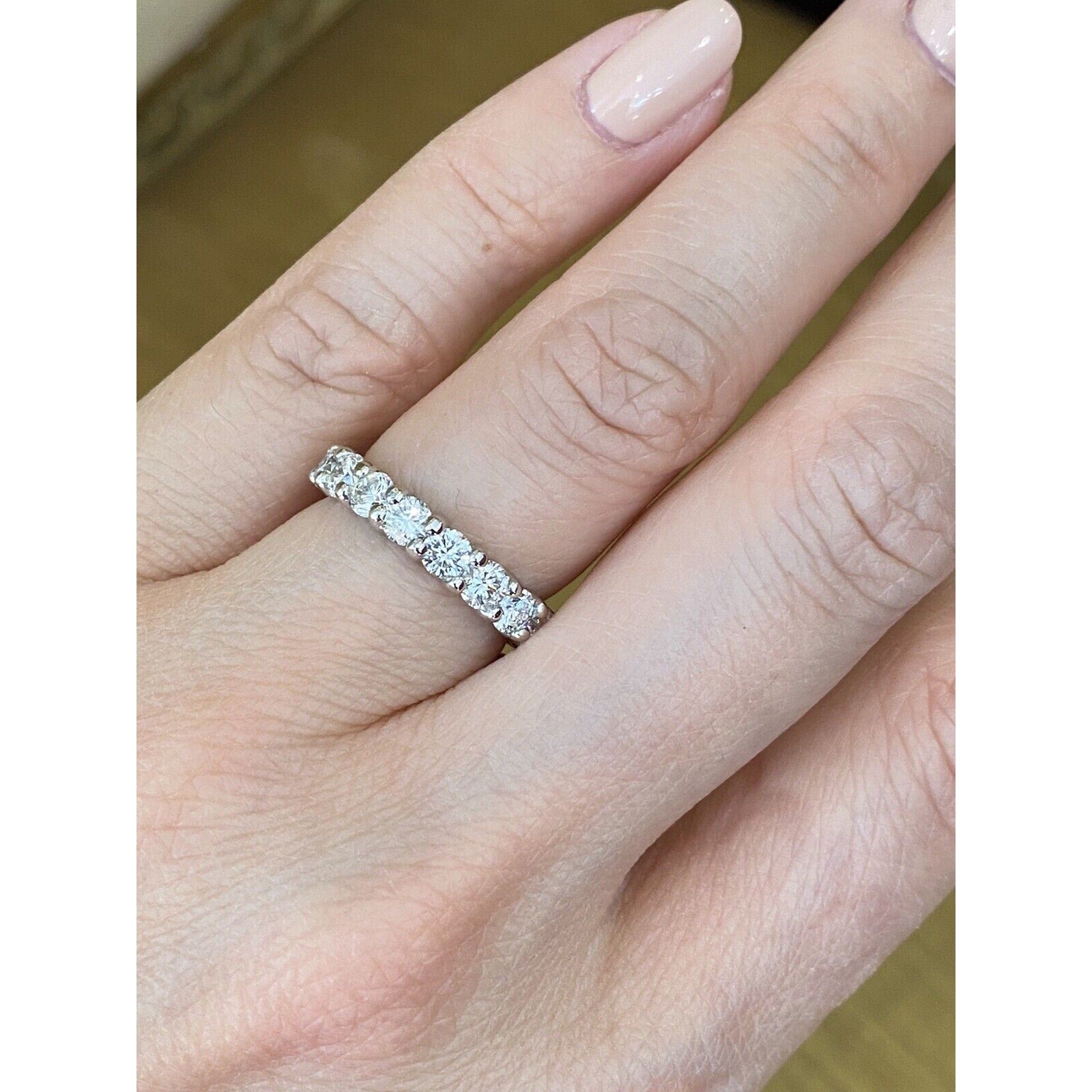 Round Diamond Eternity Band Ring 2.70 cttw in Platinum Size 6