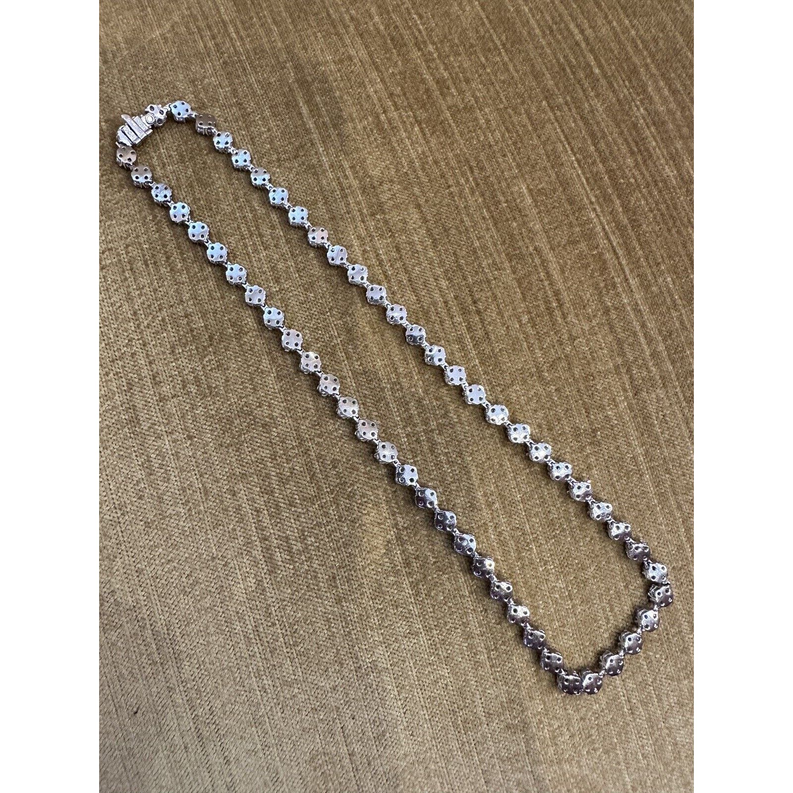 Floret Cluster Diamond Choker Necklace 10.34 cttw in Platinum- HM2409EV