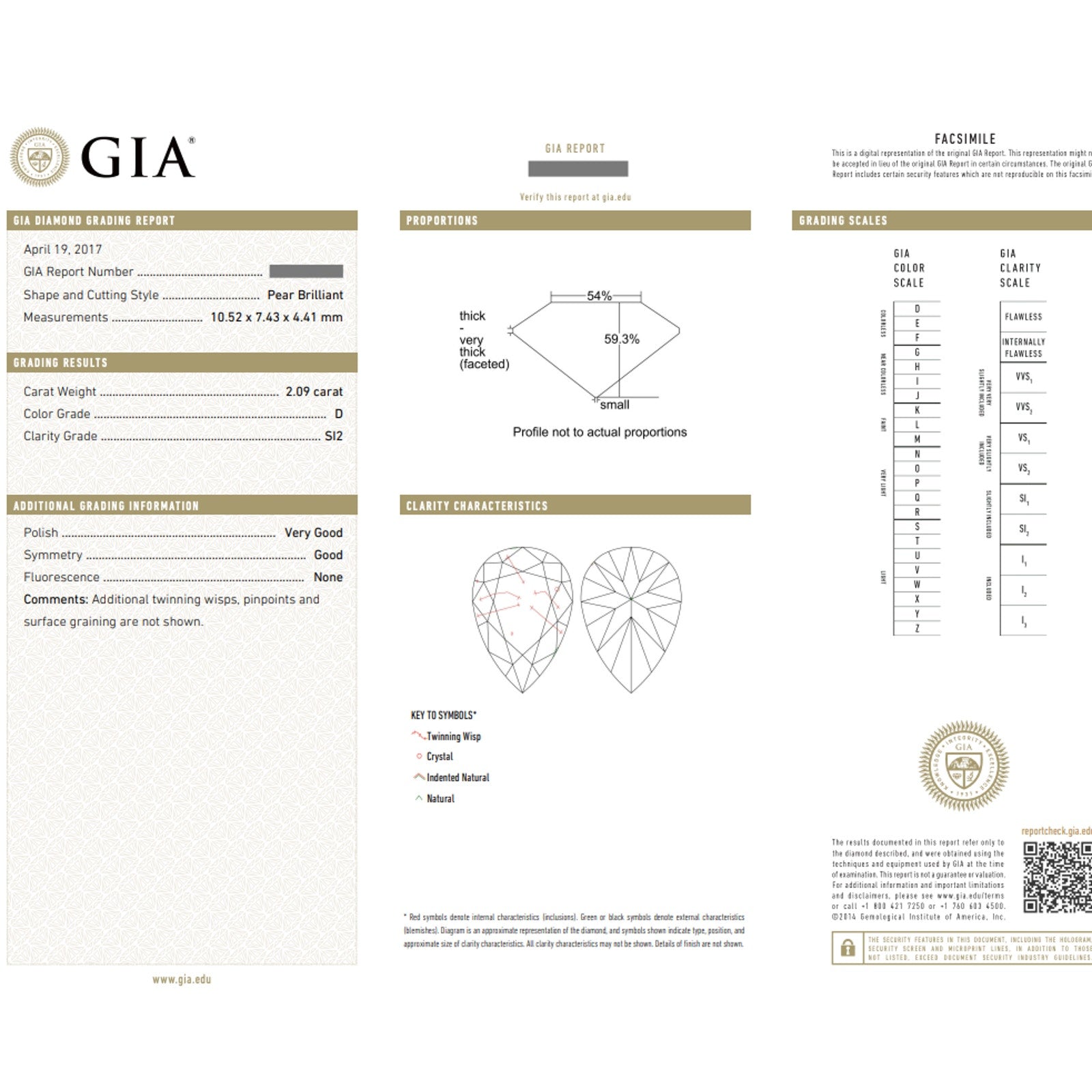 GIA Certified Pear Shaped Diamond Drop Earrings in 18k White Gold - C300B