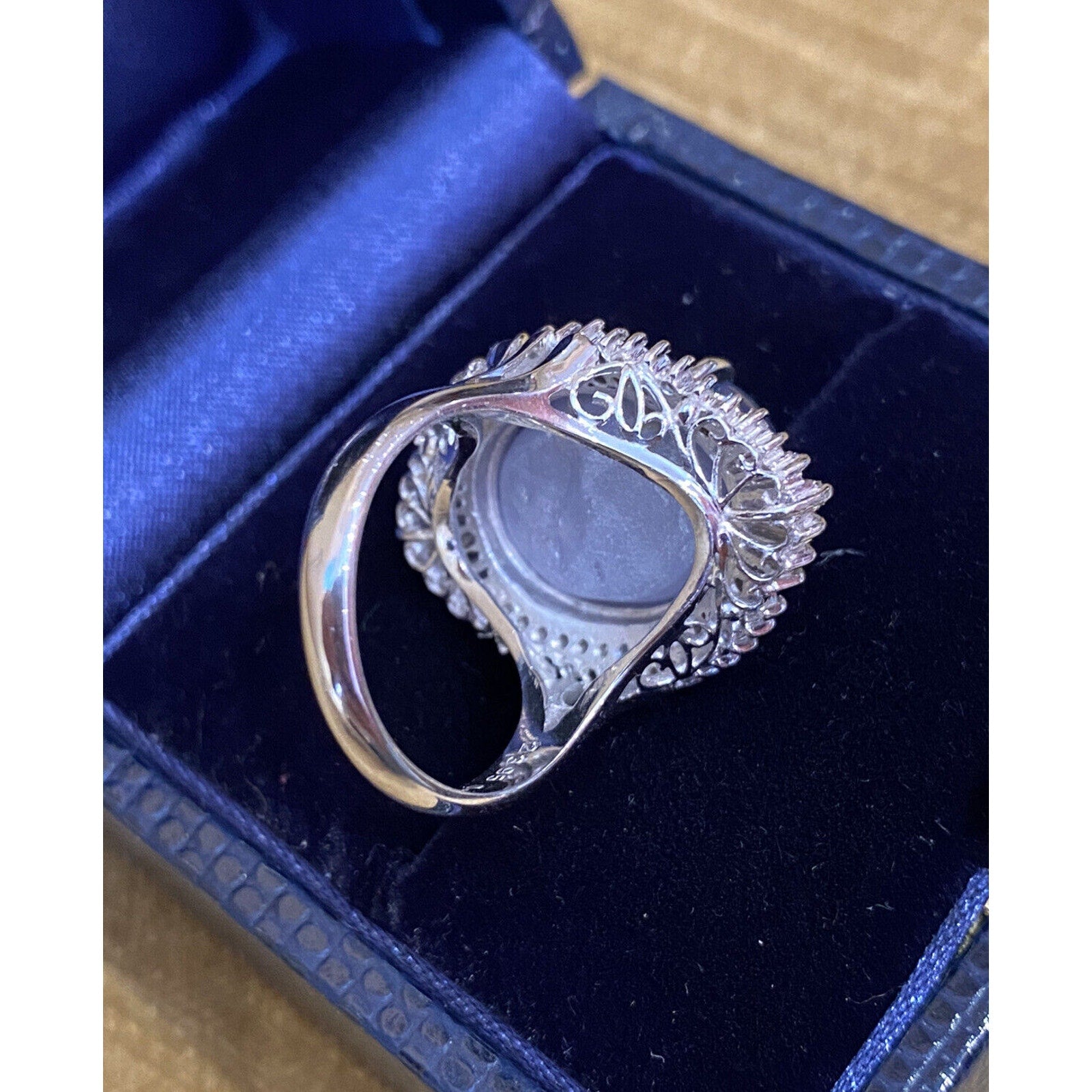 Large 23.95cts Oval Star Sapphire & Diamond Ballerina Ring in Platinum -HM2336AE