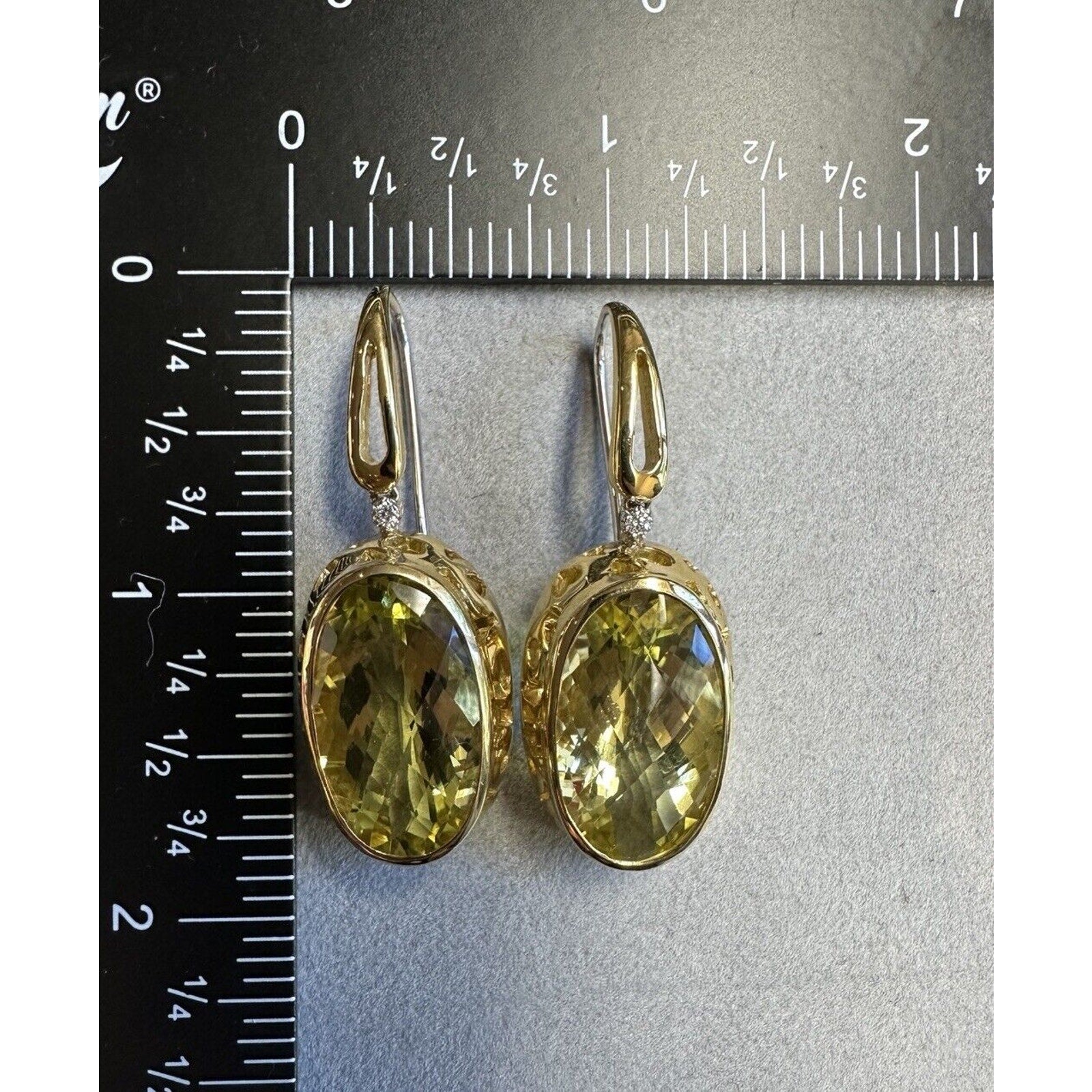 Roberto Coin Citrine & Diamond Drop Earrings in 18k Yellow Gold