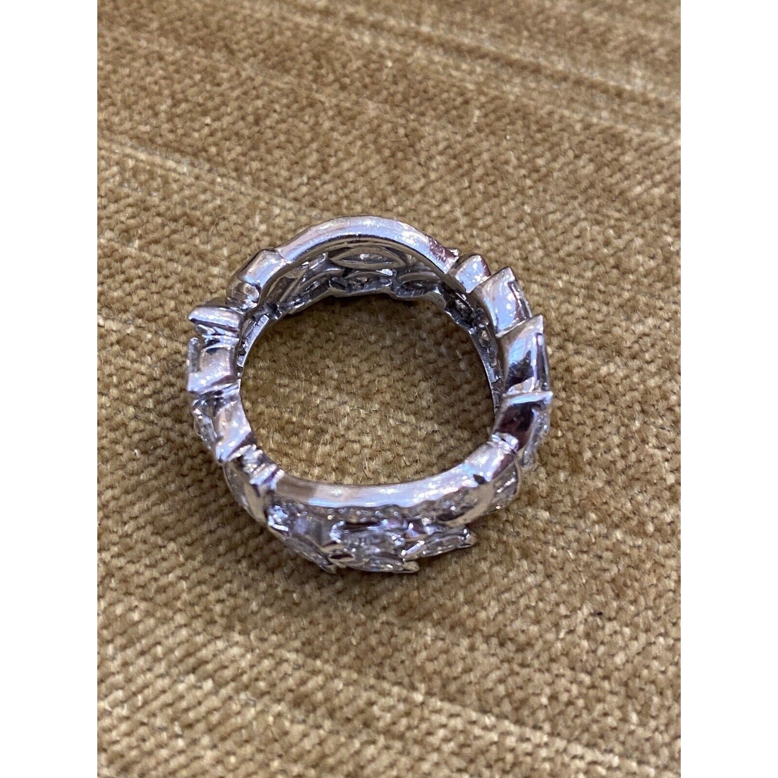 Vintage Wide Diamond Eternity Band 3.00 cttw in Platinum Size 6.25 - HM2310SNfd