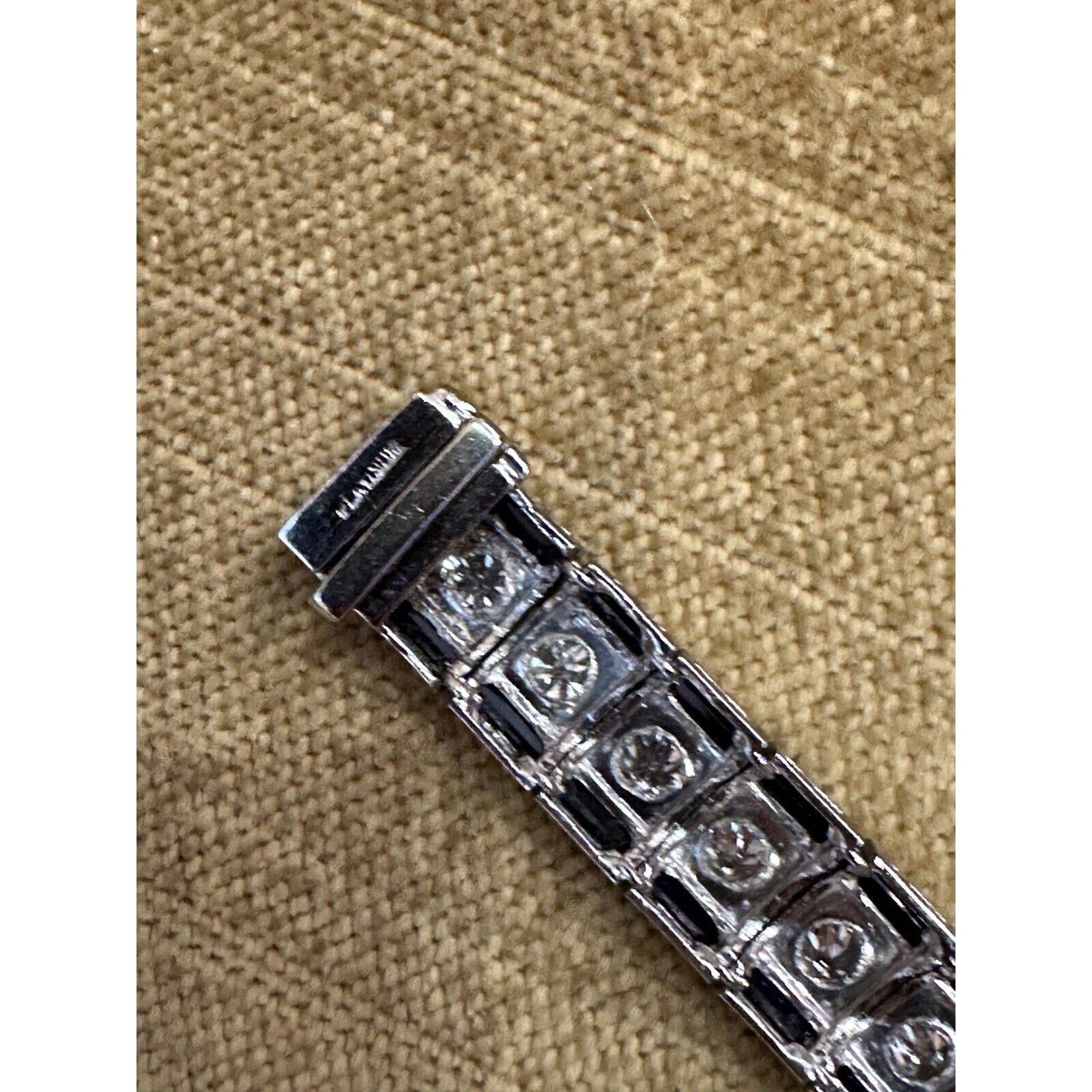 Art Deco Platinum Diamond Buckle Line Bracelet - HM2523AV