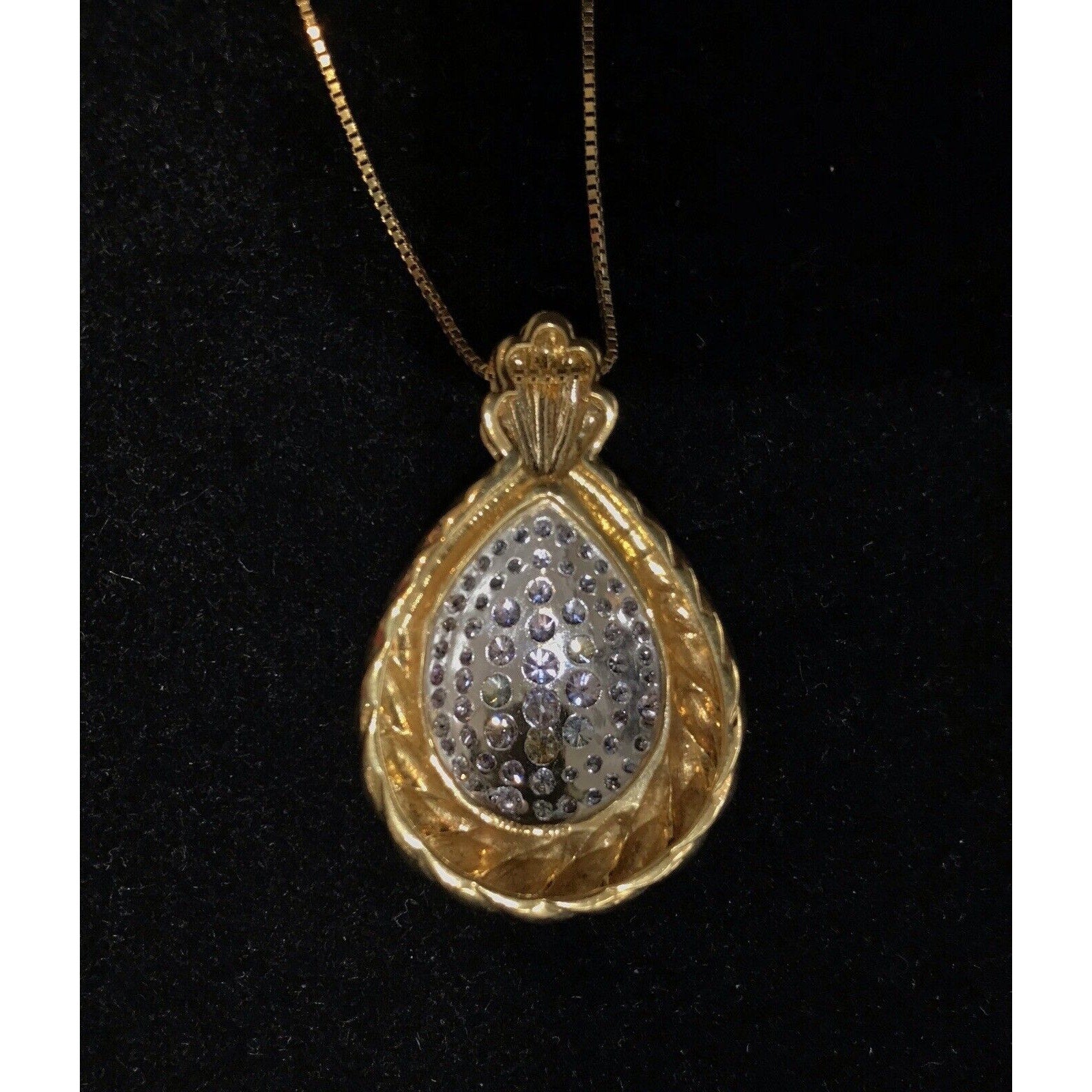 2.00 cttw Diamond Pendant in Platinum/18K Yellow Gold