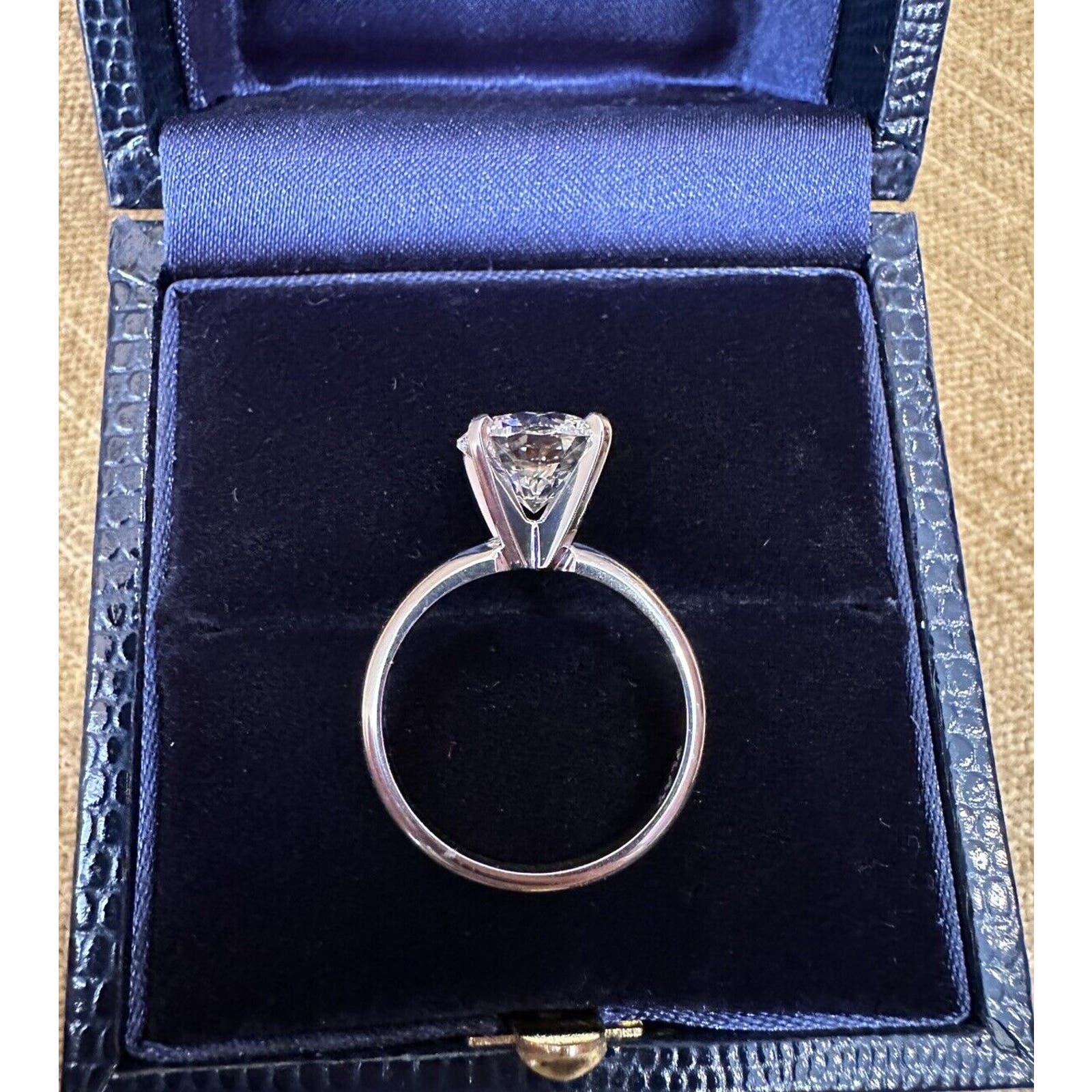 GIA Natural Round Brilliant Diamond 2.58 ct J-VS2 Ring in Platinum - HM2400SZ