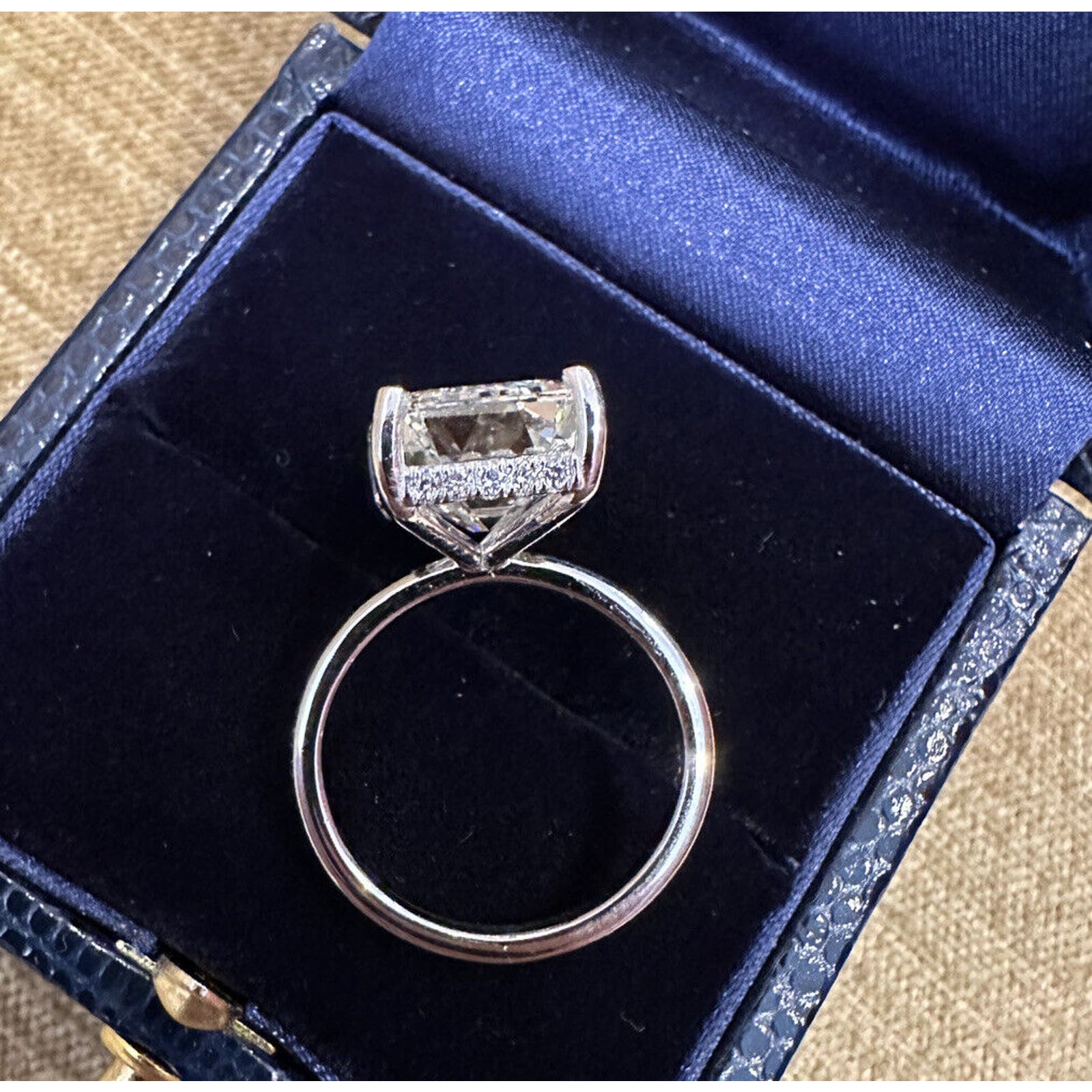 GIA 10.08 ct. Emerald Cut Diamond Ring in Platinum - C300