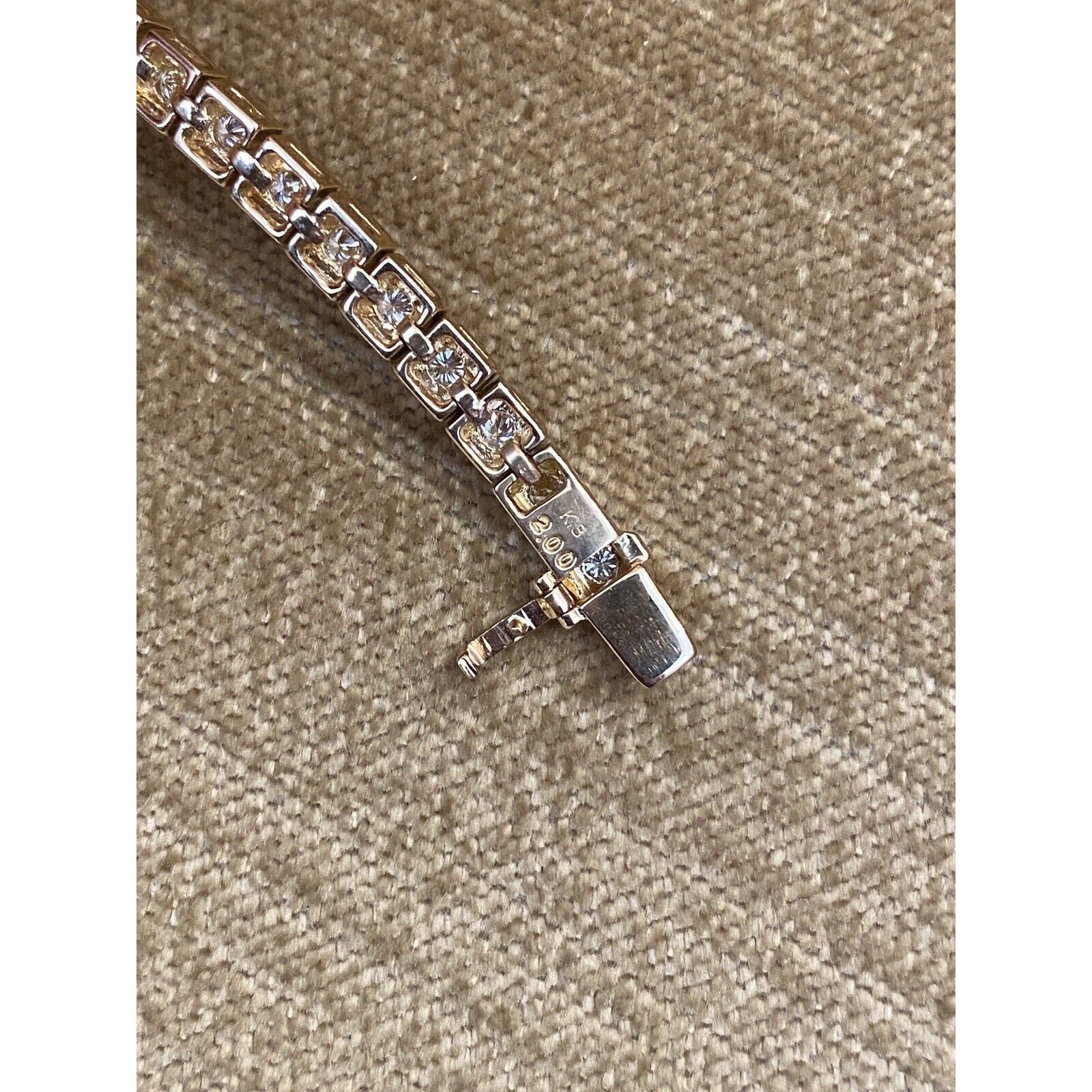 Diamond Line Bracelet 2.00cttw Round Diamonds in 18k Yellow Gold